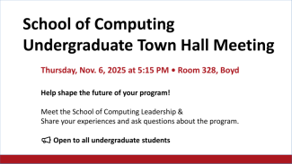 Undergraduate Town Hall meeting information